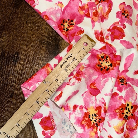 Isaac Mizrahi Womens New York Short Pink White 8 Floral Spring Summer Beach - Picture 8 of 10